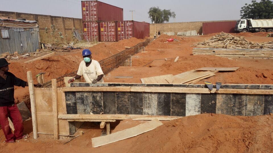 Steel building construction by DaSilva Construction: foundations and formwork